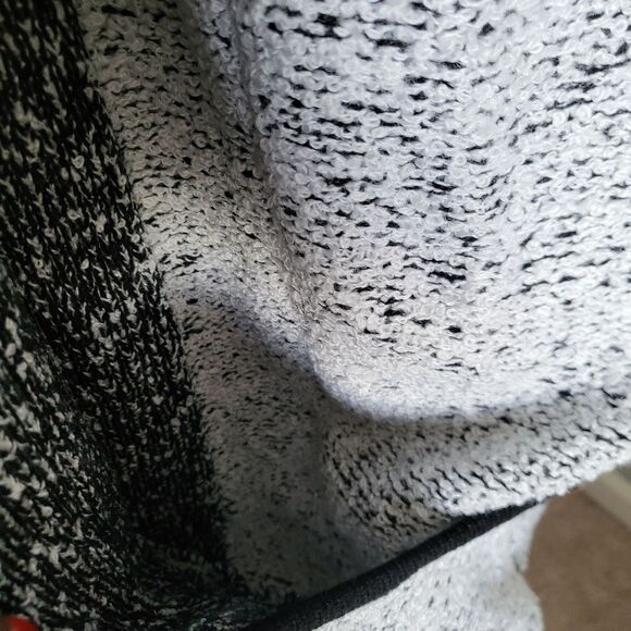 Vintage Women’s M Draped Open Front Contrast Cardigan Sweater Nubbie Knit - Picture 6 of 10